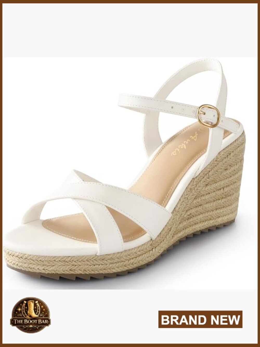 Wedge Sandals for Women Comfortable Open Toe Espadrilles 3.4 Inch Heel Ankle